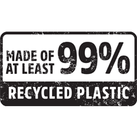 Gemaakt van minimaal 99 procent recycled plastic